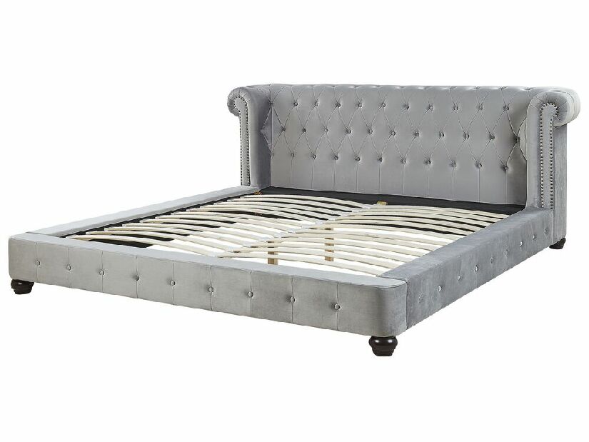 Manželská posteľ 180 cm CAVILLA (s roštom) (sivá)