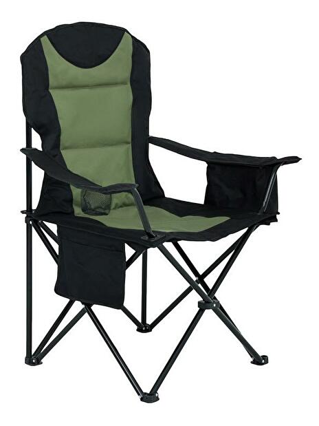 Kempingová stolička Futo (čierna + zelená)
