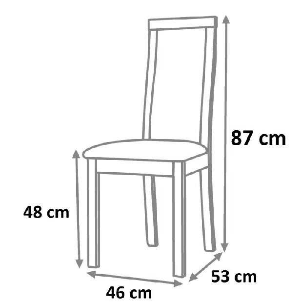 Jedálenská stolička Dacia orech