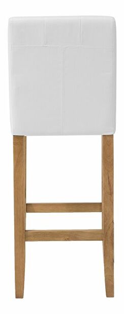 Barová stolička MATON (syntetická koža) (biela)