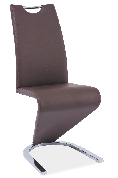 Jedálenská stolička Hugo (ekokoža hnedá)