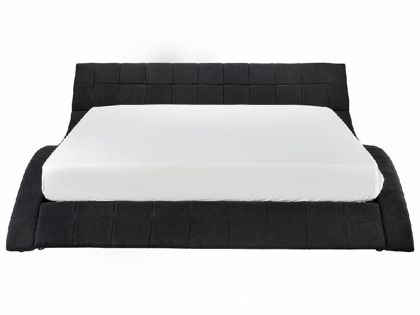 Manželská posteľ 180 cm VICHA (s roštom) (čierna)