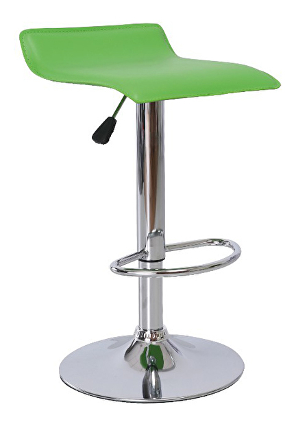 Barová stolička Laria (zelená + chróm)