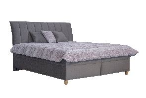 Manželská posteľ 180 cm Blanár Mauri (sivá) (s roštom)