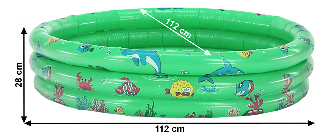 Detský nafukovací bazén Leah (zelená + vzor)