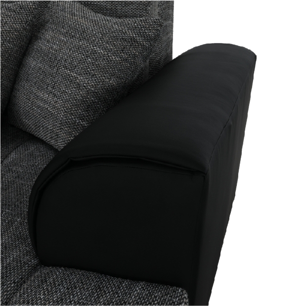 Rohová sedačka U Digorin (sivá + čierna) (P)