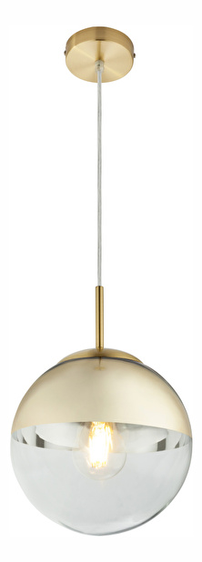 Závesné svietidlo Varus 15855 (moderné/dizajnové) (zlatá + priehľadná)