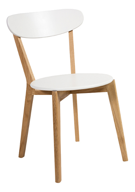 Jedálenská stolička Subir (biela + dub)