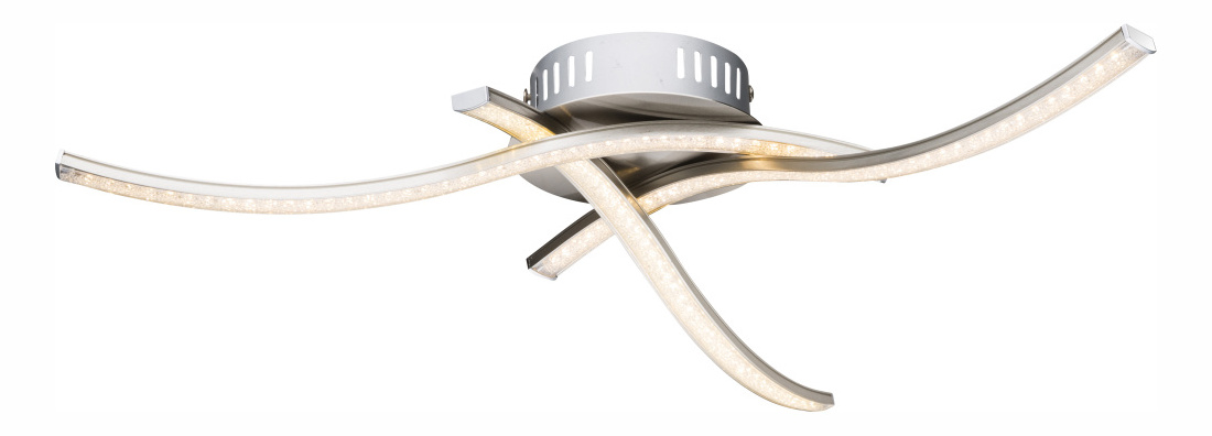 Stropné/nástenné svietidlo LED Jorne 67004-12 (s kryštálmi) (nikel)