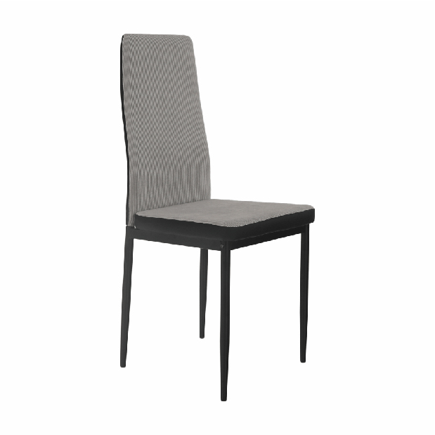 Jedálenská stolička Enrico (svetlosivá + čierna)