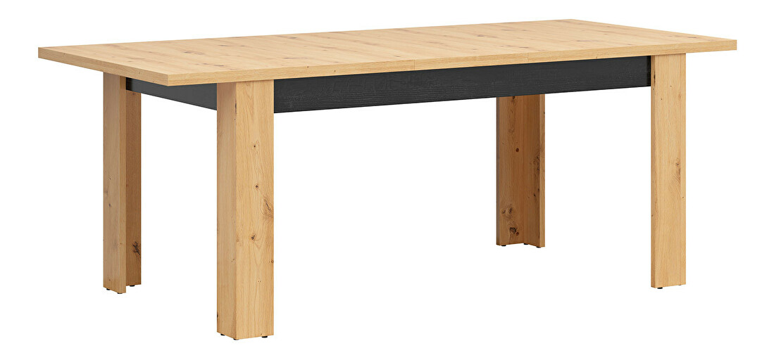 Jedálensky stôl BRW Ostia STO/7/16 (dub artisan + dub čierny) (pre 6 až 8 osôb)