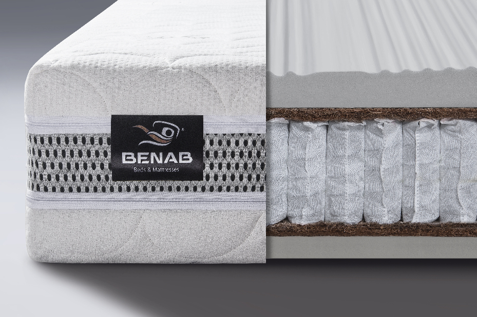 Jednolôžková posteľ (váľanda) 100 cm Benab Elsona komfort (s roštom, matracom a snímateľným vankúšom)
