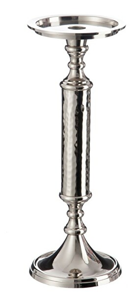 Svietnik Jolipa Vysoký na jednu sviečku (13x13x34cm) (Strieborná)