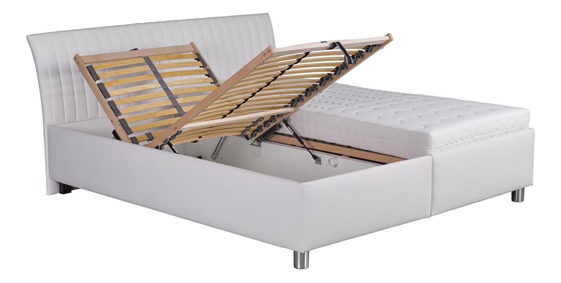 Manželská posteľ 180 cm Blanár Vinco (hnedá + vzor Gary 7) (s roštom a matracom Nelly)