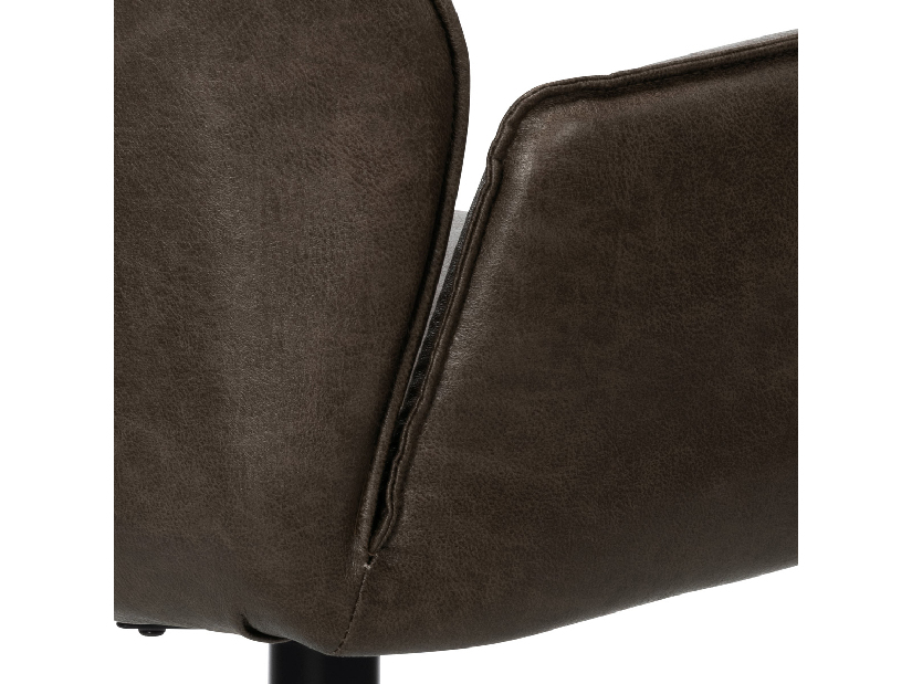 Jedálenská stolička Hamea-398-BR3 (tmavohnedá + čierna)
