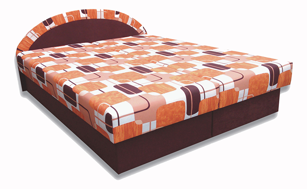 Manželská posteľ 160 cm Elena (hnedá) (s matracom) *výpredaj