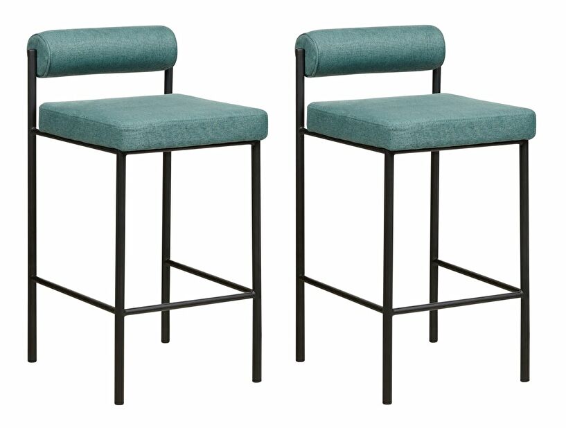 Set 2 ks barových stoličiek Aage (zelená)