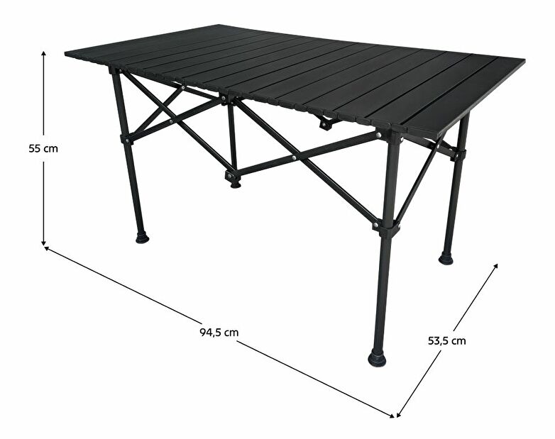 Kempingový stôl NAKUR (čierna)