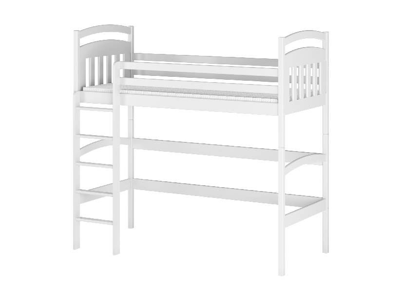 Detská posteľ 90 x 190 cm Theo (s roštom a úl. priestorom) (biela)
