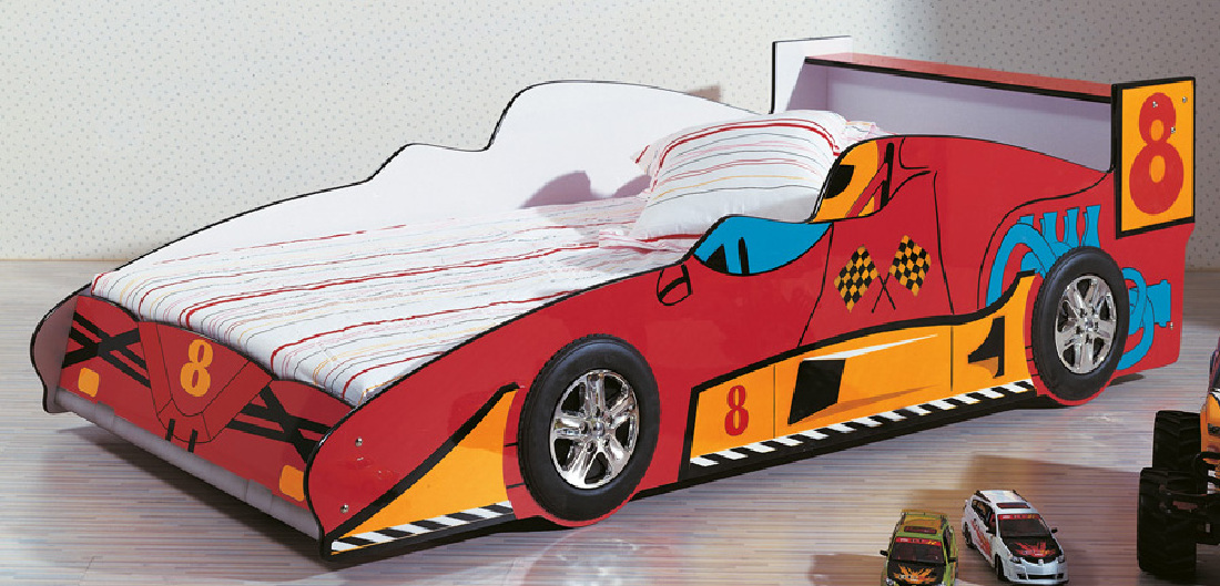 Detská posteľ 90 cm Robert červená (s roštom)