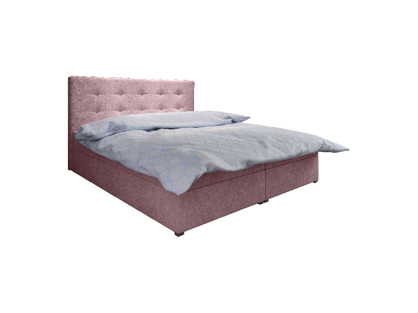 Manželská posteľ Boxspring 180 cm Fade 1 (ružová) (s matracom a úložným priestorom)