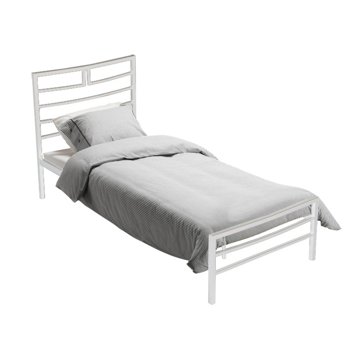 Jednolôžková posteľ 90 cm Dalia (s roštom) (biela)