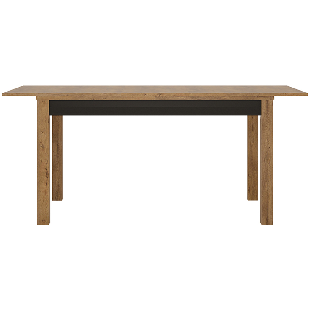 Jedálenský stôl Lacetta HAVT02 (dub lefkas tmavý + čierna) (pre 6 až 8 osôb)