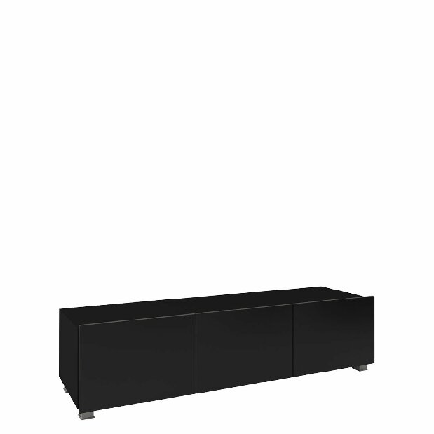 TV stolík/skrinka Brenali 150 BR04 (čierny + čierny lesk)