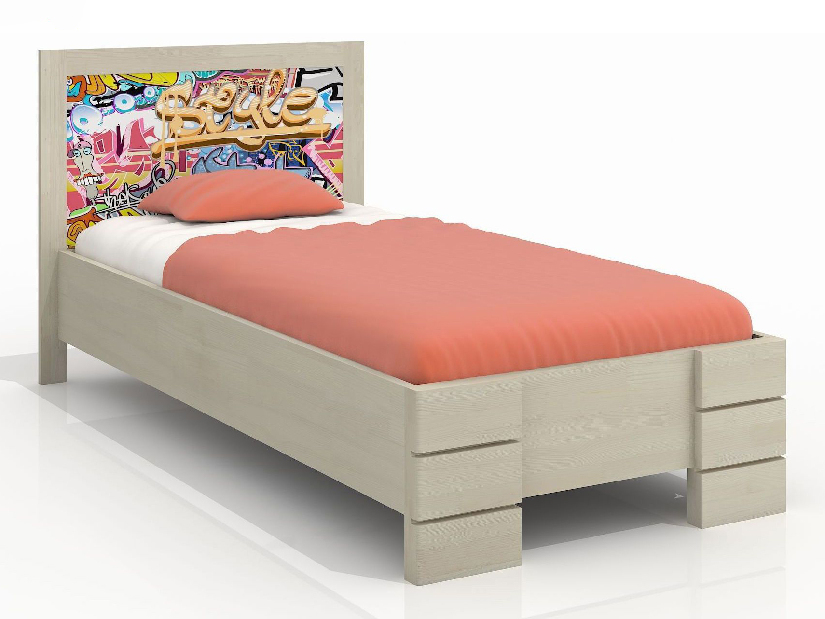 Jednolôžková posteľ 120 cm Naturlig Kids Storhamar High (borovica) (s roštom)