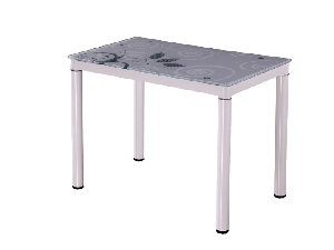 Jedálenský stôl 80 cm Damion (biela + biela) (pre 4 osoby)