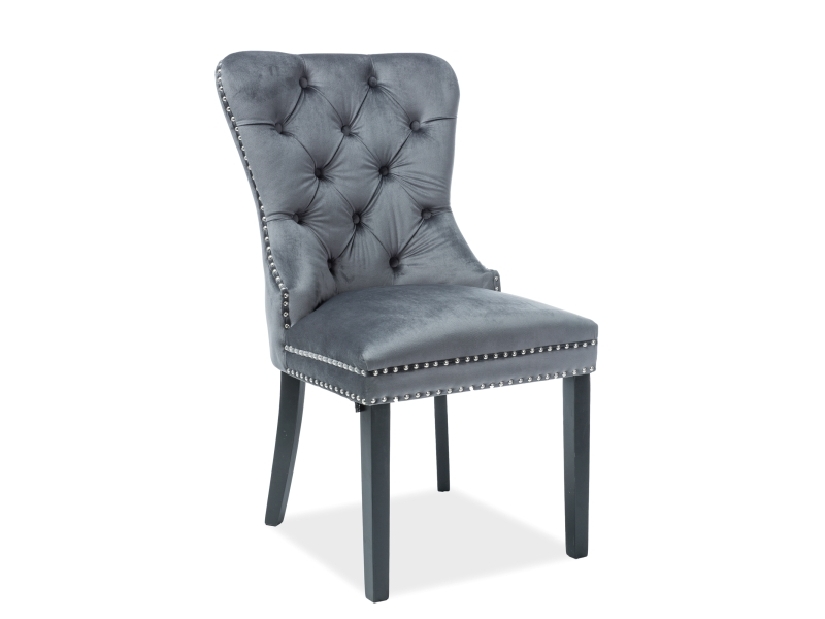 Jedálenská stolička Aurore Velvet (sivá) *výpredaj