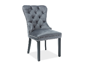 Jedálenská stolička Aurore Velvet (sivá) *bazár