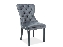 Jedálenská stolička Aurore Velvet (sivá)