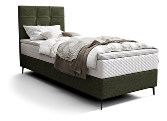 Jednolôžková posteľ 90 cm Infernus Bonell (tmavozelená) (s roštom, bez úl. priestoru)