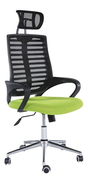 Kancelárska stolička Flore (čierna + zelená)