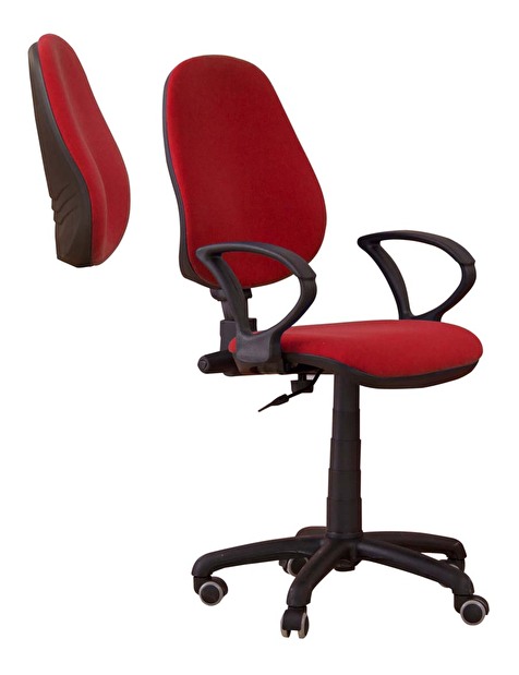 Kancelárska stolička Polo 50 červená (s podrúčkami)