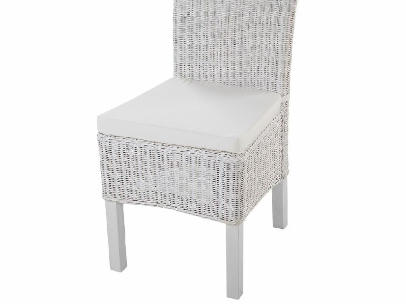 Jedálenská stolička ASDEN (ratan) (biela)