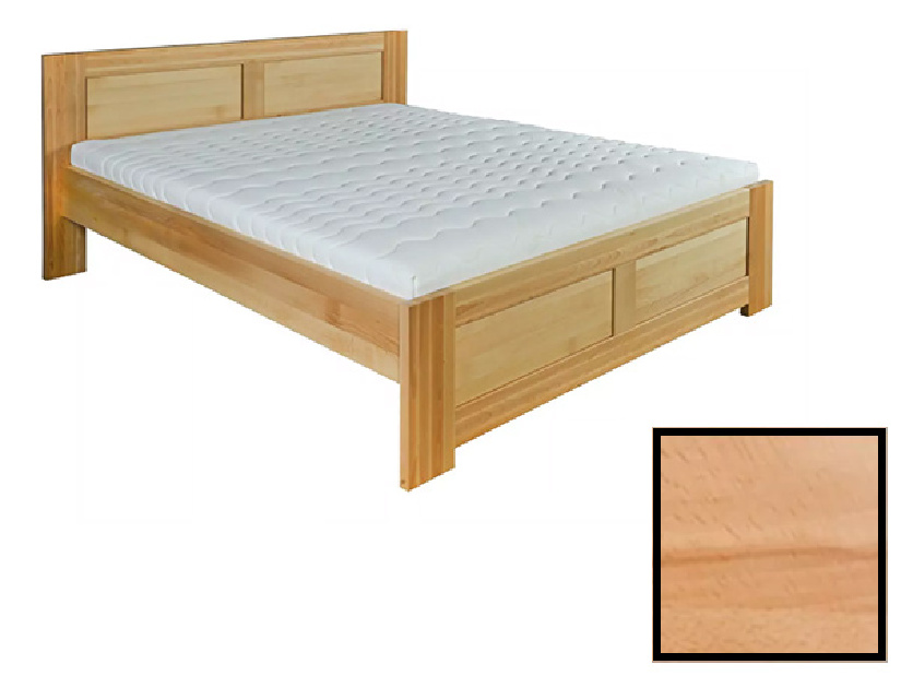 Manželská posteľ 160 cm LK 112 (buk prírodný) (masív) *výpredaj