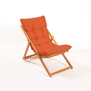 Záhradná stolička Myla (oranžová + prírodná)