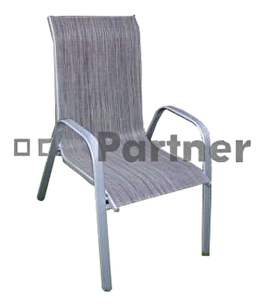 Záhradná stolička Gloria šedá (kov) *výpredaj