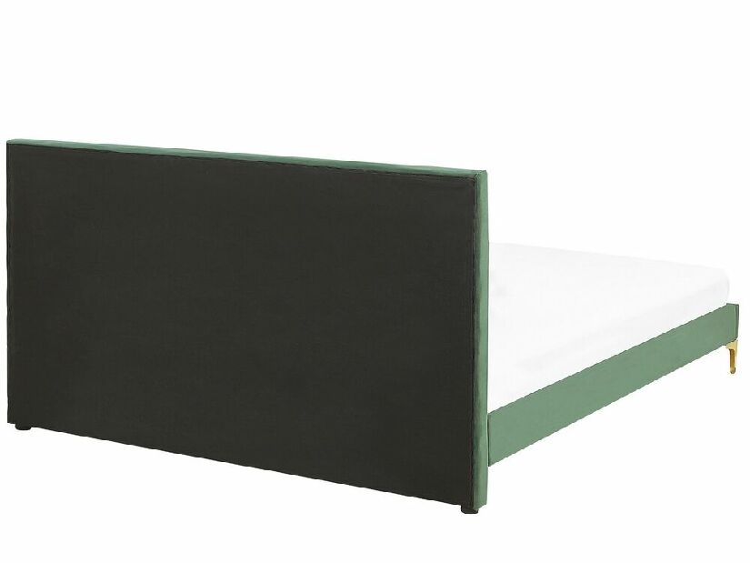 Manželská posteľ 180 cm LIMO (polyester) (tmavozelená) (s roštom)
