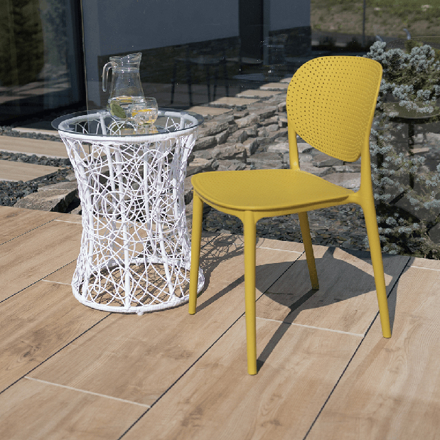 Záhradná stolička Fredd (žltá)