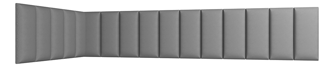 Set 16 čalúnených panelov Quadra 100x220x50 cm (tmavosivá)