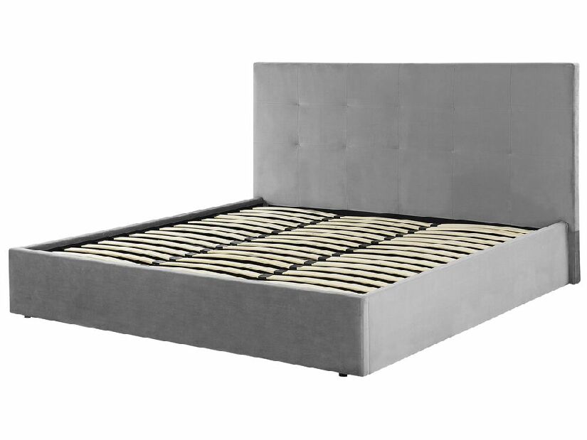 Manželská posteľ 180 cm Lorza (zamatová sivá)