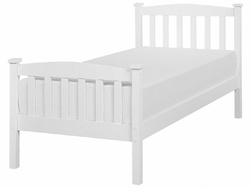 Jednolôžková posteľ 90 cm GERNE (s roštom) (biela)
