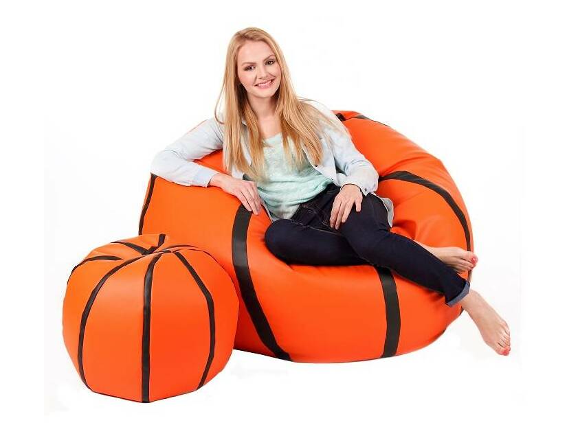 Set sedacích vakov Basketbal XXXL + L (oranžová + čierna)