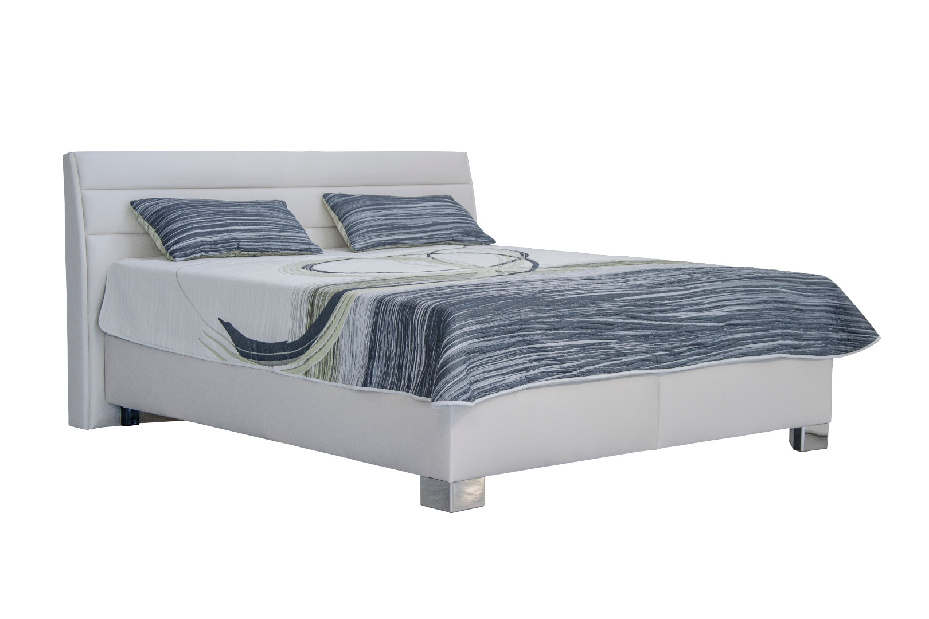 Manželská posteľ 160 cm Blanár Vernon (krémovo biela) (s roštom)