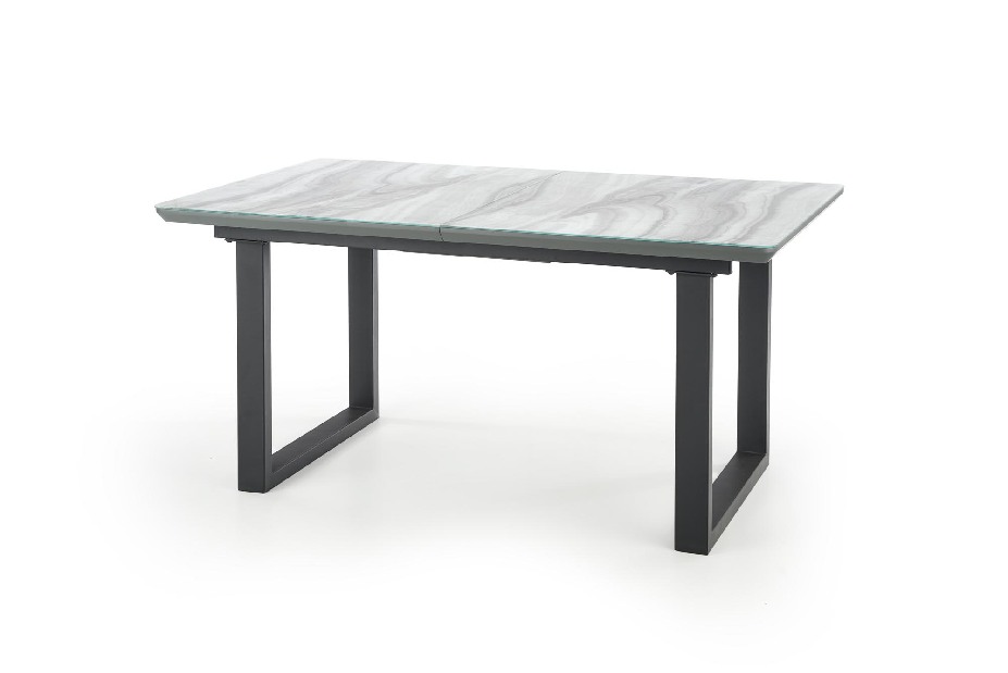 Jedálenský stôl Malan (biela + sivá + čierna) (pre 6 a 8 osôb)