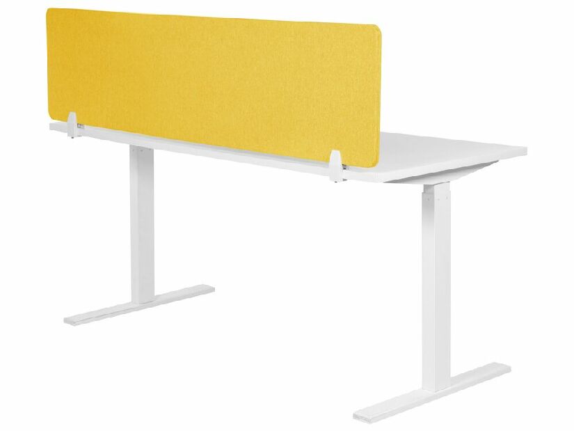Prepážka na pracovný stôl 160 x 40 cm Walda (žltá) 