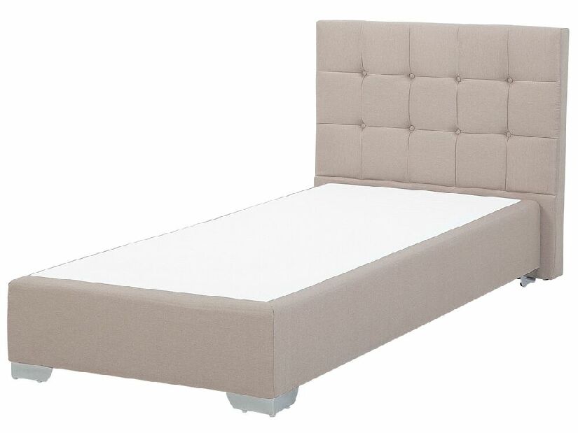 Jednolôžková posteľ Boxspring 90 cm ADIR (s matracom) (béžová)